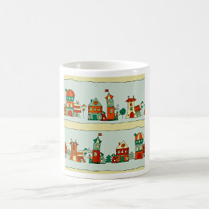 Schiefe Häuser Kaffeetasse