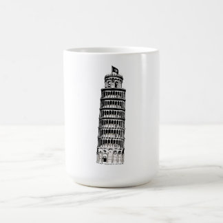 Schiefe Turm von Pisa Linienkunst Illustration Kaffeetasse