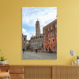 Schiefe Turm von Santo Stefano Venedig Italien Leinwanddruck