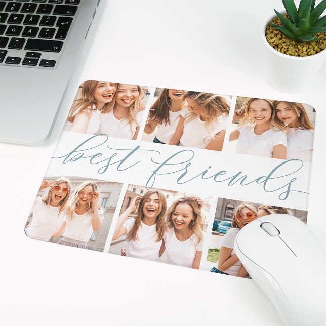 Schiefer | Best Friends Foto Collage Mousepad (Von Creator hochgeladen)