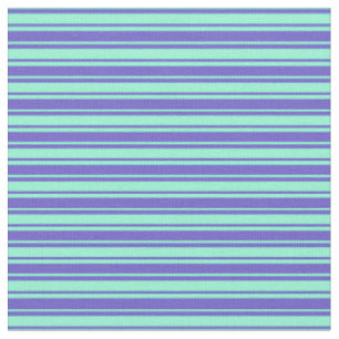 Schiefer Blau und Aquamarine Streifen/Linienmuster Stoff
