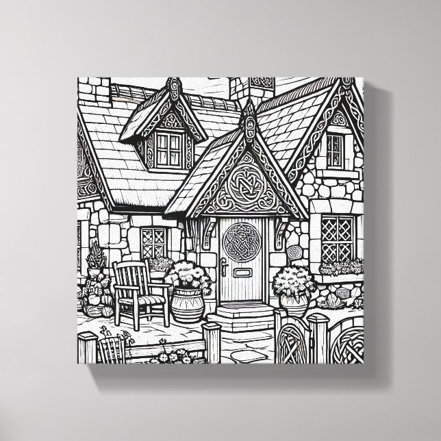 Schiefer-Hütte #48 Leinwanddruck (Vorderseite)