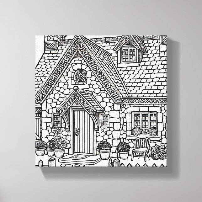 Schiefer-Hütte #49 Leinwanddruck (Vorderseite)