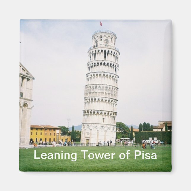 Schiefer Turm des Pisa Square Magnet (Vorne)