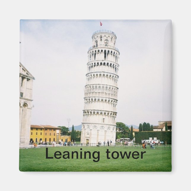 Schiefer Turm des Pisa Square Magnet (Vorne)