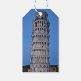 Schiefer Turm in der Dämmerung Geschenkanhänger