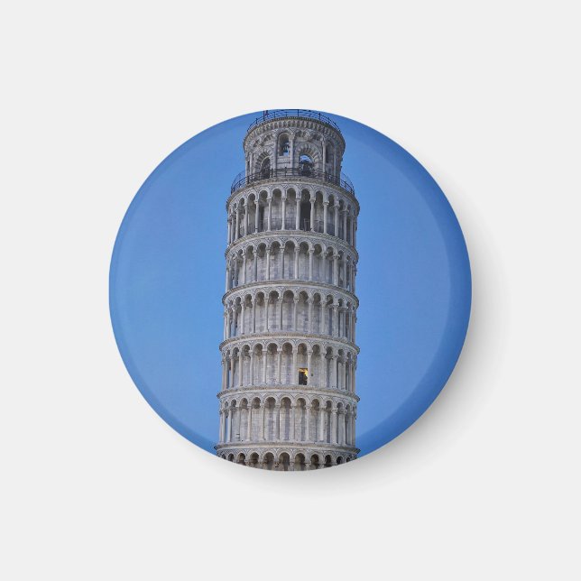 Schiefer Turm in der Dämmerung Magnet (Vorne)