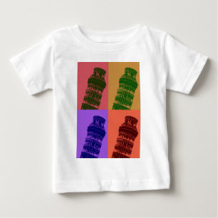 Schiefer Turm Pop Pisa Kunst, Dichtung und Musik Baby T-shirt