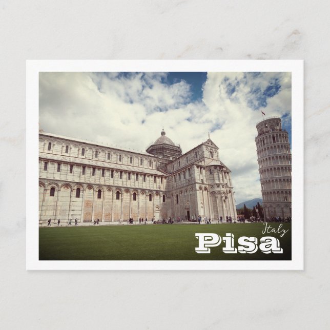 Schiefer Turm von Pisa europe Reisefotografie Postkarte (Vorderseite)