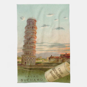 Schiefer Turm von Pisa im Vintage-Stil Italien Handtuch