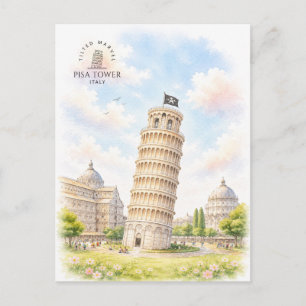Schiefer Turm von Pisa, Italien Architektur Land Postkarte