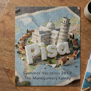 Schiefer Turm von Pisa Italien Familien-Sommerurla