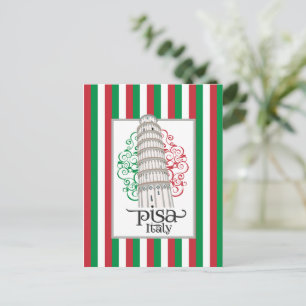 Schiefer Turm von Pisa Italien für Reisebegeistert Postkarte