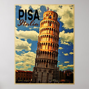 Schiefer Turm von Pisa Italien Poster