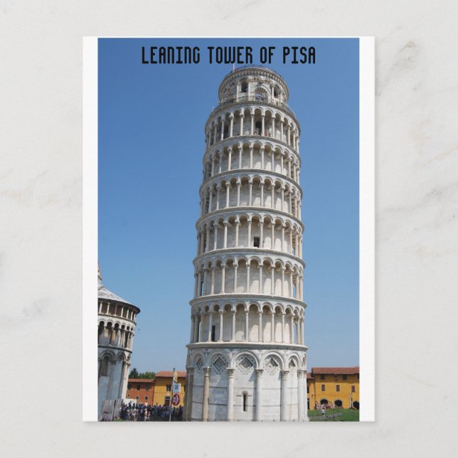 Schiefer Turm von Pisa Italien Postkarte (Vorderseite)