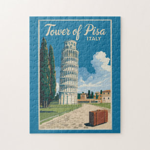 Schiefer Turm von Pisa Italien Reise Kunst Vintage