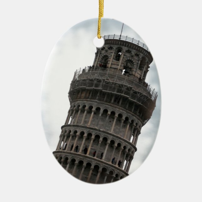 Schiefer Turm von Pisa Keramikornament (Vorne)