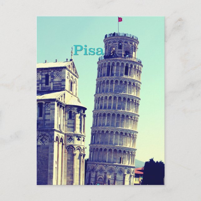 Schiefer Turm von Pisa Postkarte (Vorderseite)