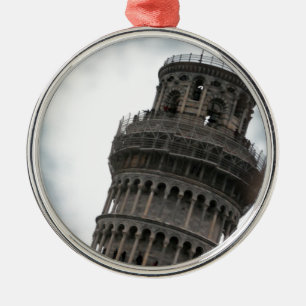Schiefer Turm von Pisa Silbernes Ornament