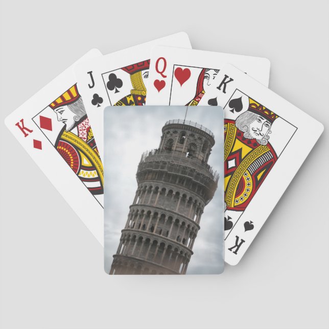 Schiefer Turm von Pisa Spielkarten (Rückseite)