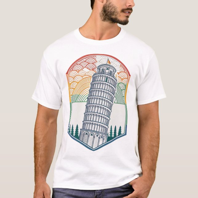 Schiefer Turm von Pisa T-Shirt (Vorderseite)