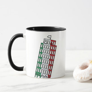 Schiefer Turm von Pisa Wappen Tasse