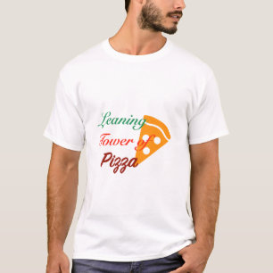 Schiefer Turm von Pizza T - Shirt