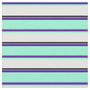 Schieferblau, Indigofarben, Aquamarine, Weiß und S Stoff