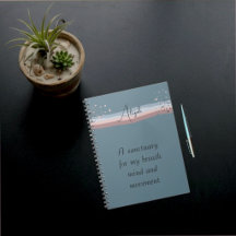 Schieferblau minimalistischer Boho personalisierte