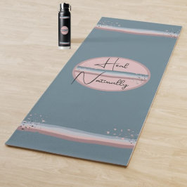 Schieferblaues "Heile natürlich" Twilight Yogamatte