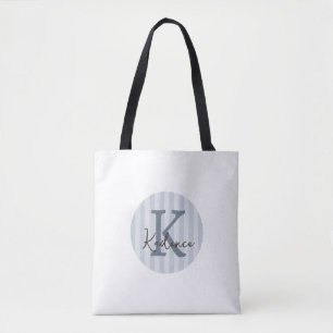 Schieferblaues individuelles gestreiftes Kreis-Mon Tasche