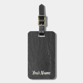 Schieferglitzern Hintergrund schwarze Schieferstru Gepäckanhänger