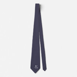 Schiefergraue elegante Monogramm + Name Krawatte