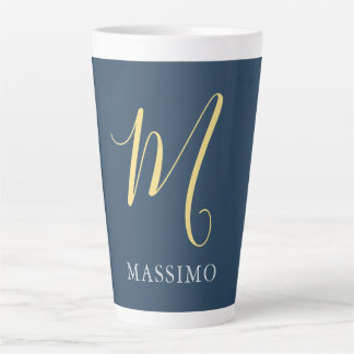 Schiefergraue Jasmin-Monogramm-Eigenname-Sonderges Milchtasse