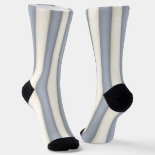 Schiefergraue und antike weiße Streifen Socken