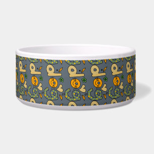Schiefergrauer Hund Cartoon Muster Pet Bowl Napf