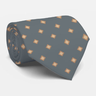 Schiefergrauer Kaffee Latte Diamond Polka Dot Must Krawatte