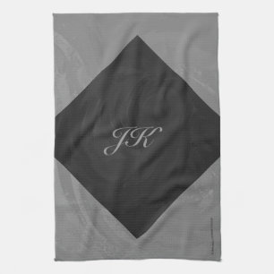 Schiefergraues Monogramm Handtuch