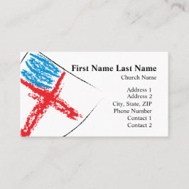 Schiefes episkopales Schild Visitenkarte