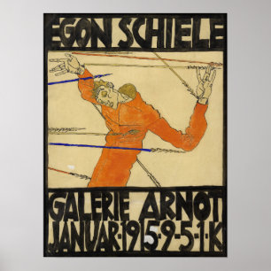 Schiele - Ausstellungsposter in der Galerie Ar.. Poster