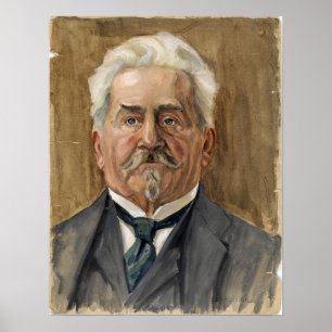 Schiele - Circle Portrait Leopold Czihaczek 1912 Poster