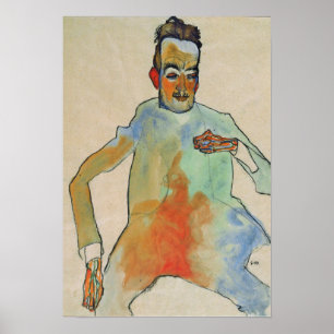 Schiele - Der Cellist 1910 Poster