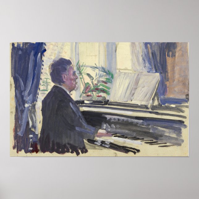 Schiele - Man spielt Klavier Poster (Vorne)