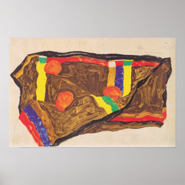 Schiele - Mein Wanderweg führt über Abgründe 1912 Poster (Vorne)
