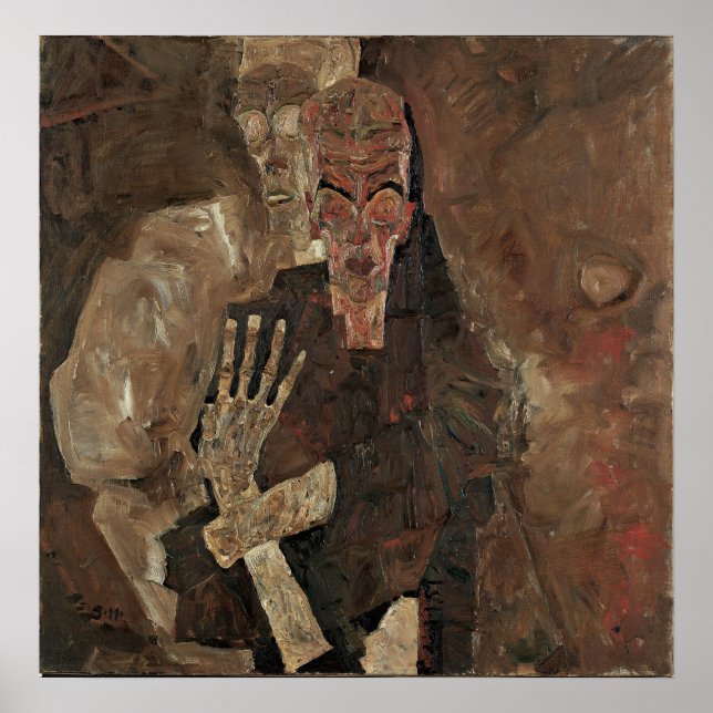 Schiele - Samen (Tod und Mensch) Poster (Vorne)