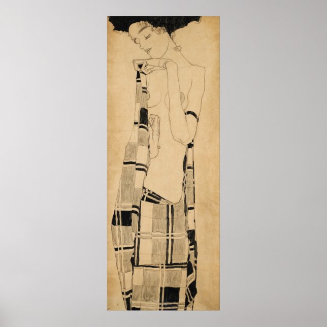 Schiele - Stehend Girl Poster (Vorne)