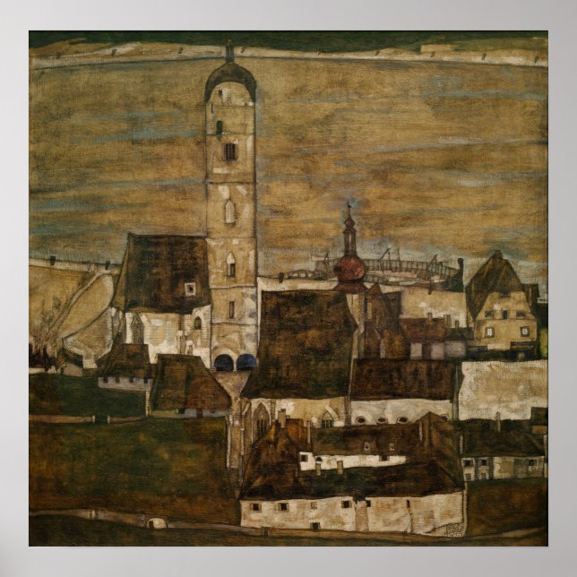 Schiele - Stein an der Donau Poster (Vorne)