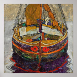 Schiele - Trieste Fischerboot Poster