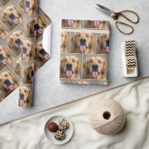 Schielender Golden Retriever mit Candycorn Geschenkpapier