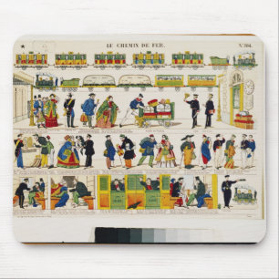 Schienen-Reise, c.1850 Mousepad
